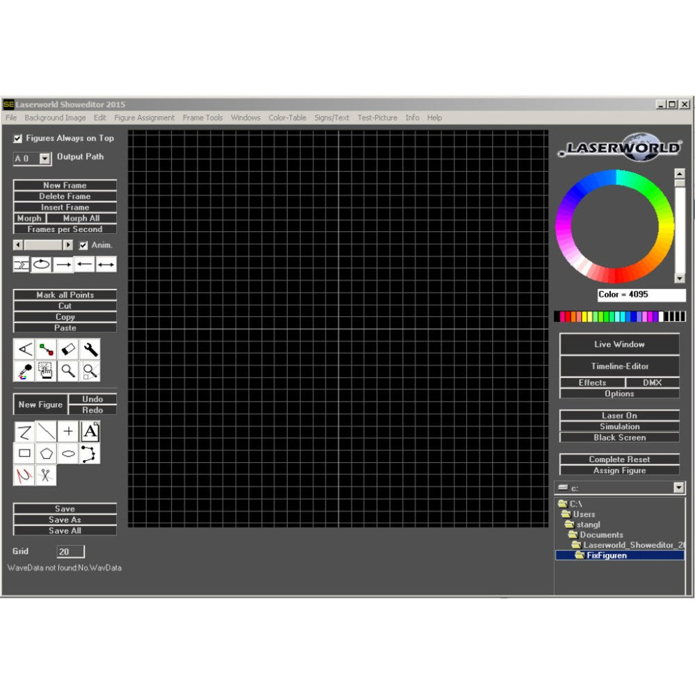 LASERWORLD SHOWEDITOR SET Software de control láser con interfaz