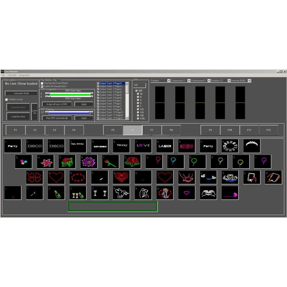 LASERWORLD SHOWEDITOR SET Software de control láser con interfaz