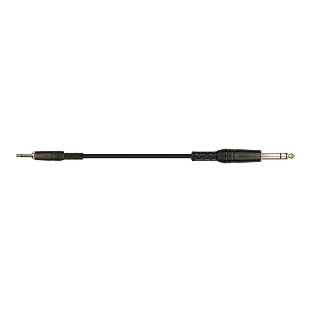 QUIK LOK - STR/606K-1 BK Cavo adattatore da jack stereo a mini jack stereo da 1 m