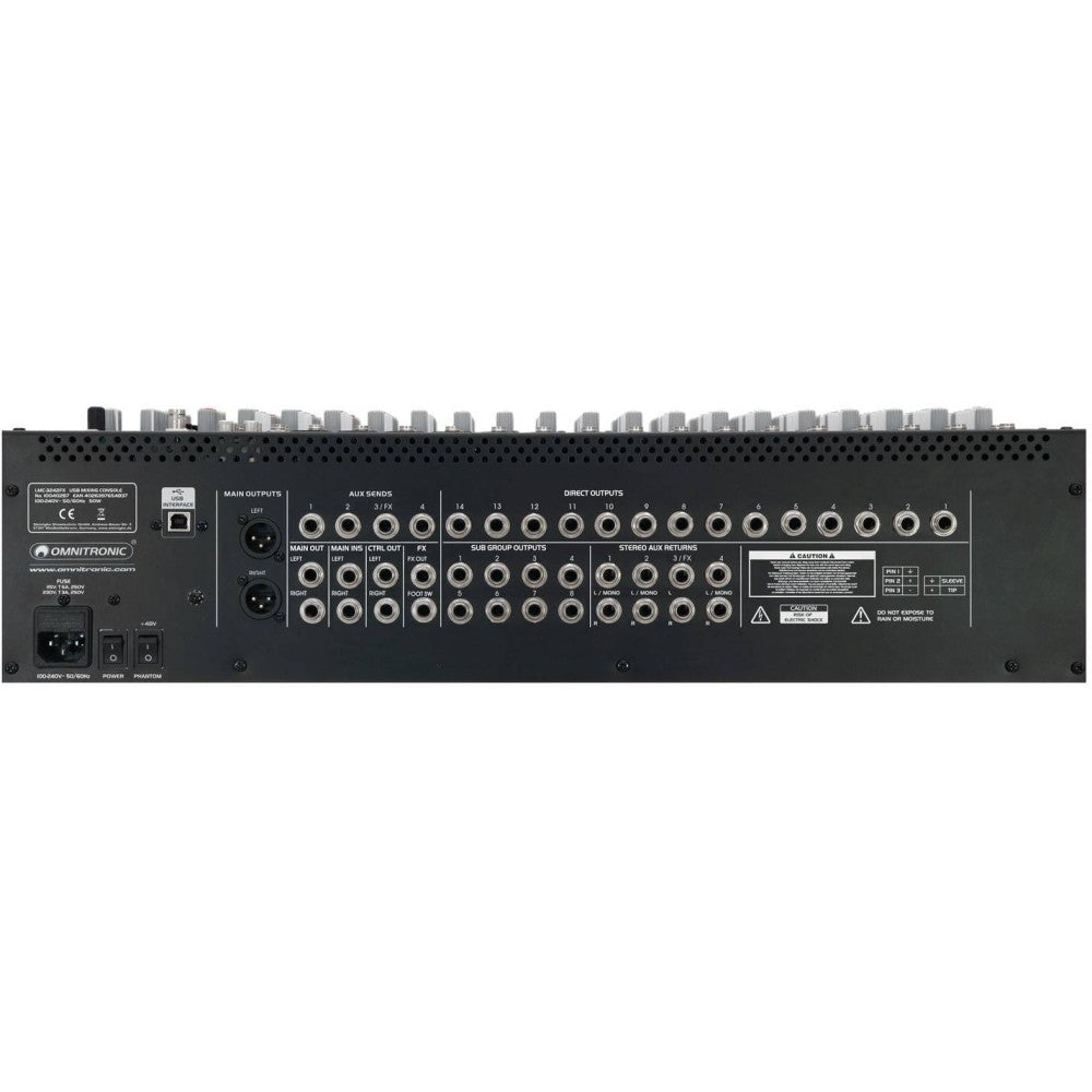 Mesa de mezclas USB en vivo OMNITRONIC LMC-3242FX