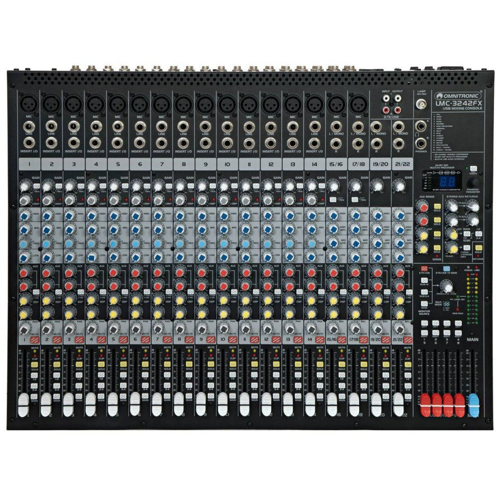 OMNITRONIC LMC-3242FX USB Live mixing console
