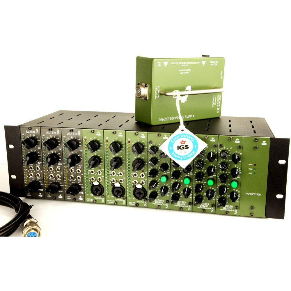 IGS AUDIO PANZER 500 Lunchbox 10 Slot con alimentatore System 500