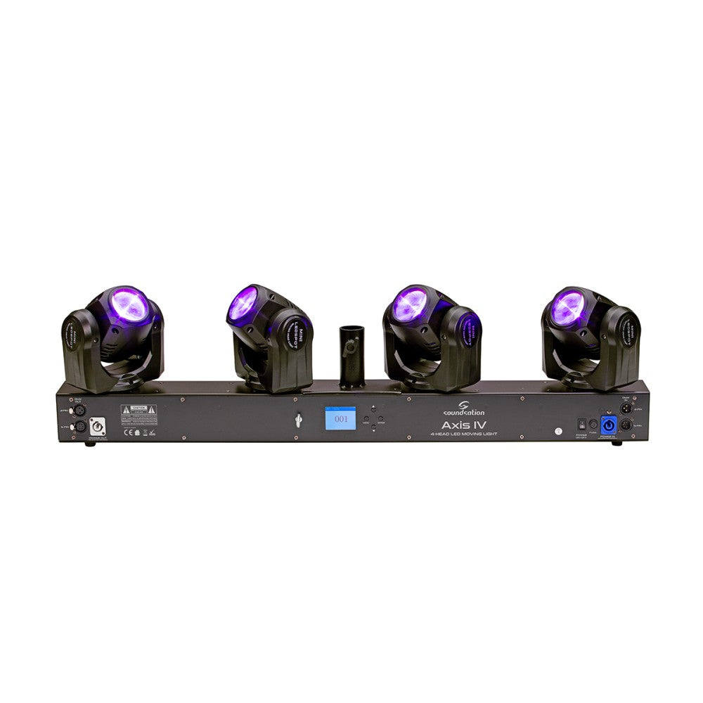 BARRA 4 TESTE MOBILI LED BEAM SOUNDSATION AXIS IV 4x32W RGBW 4IN1