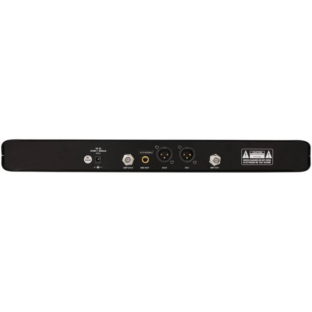 OMNITRONIC UHF-302 Sistema con 2 Radiomicrofoni 823-832/863-865
