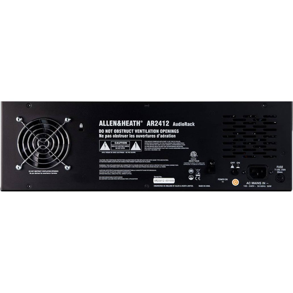 ALLEN & HEATH AR2412 AudioRack de 24 entradas y 12 salidas