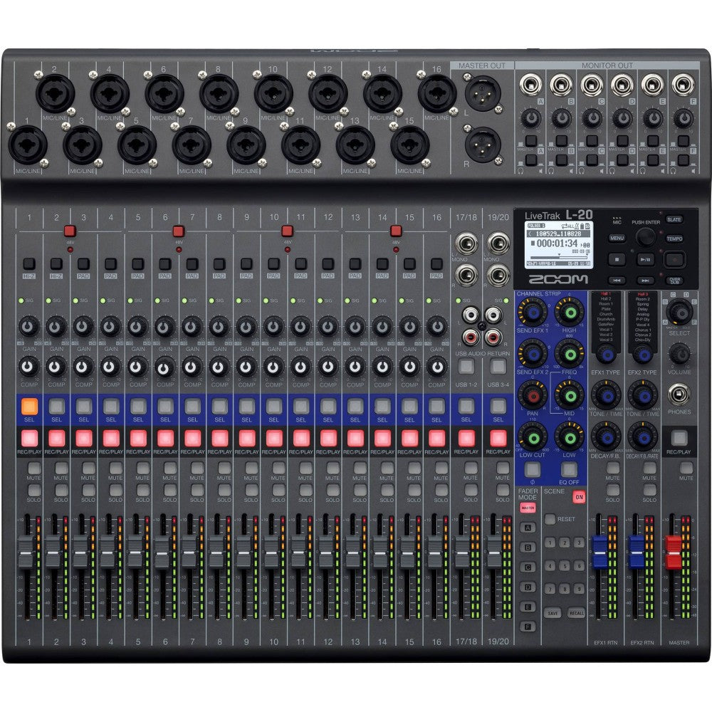 ZOOM LIVETRAK L-20 Mixer digitale a 20 canali