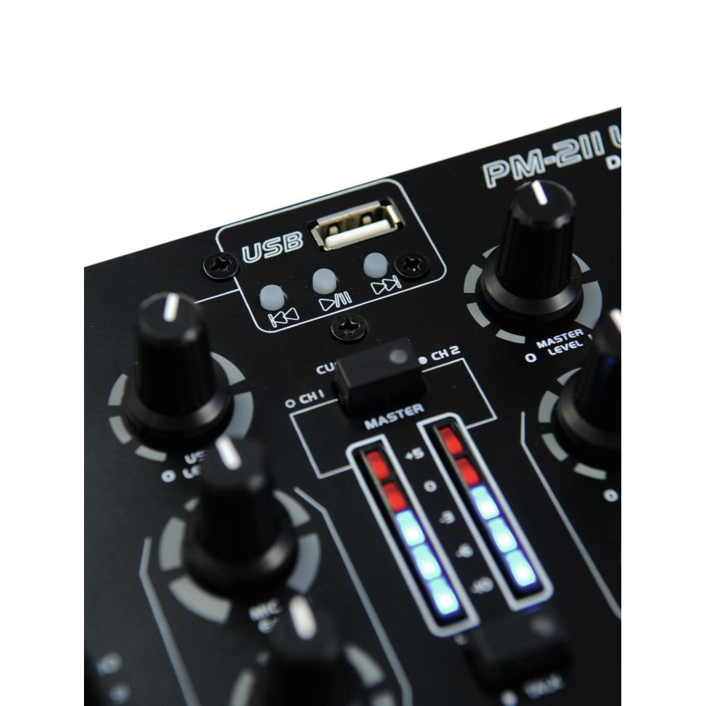 Mezclador de DJ OMNITRONIC PM-211P con reproductor
