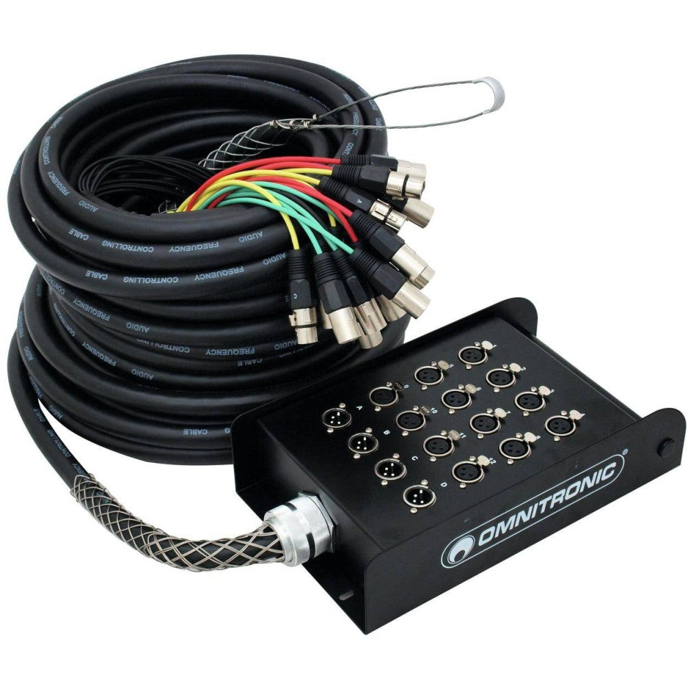 OMNITRONIC MULTICORE STAGEBOX 12/4 30m Stagebox con 12 in e 4 out