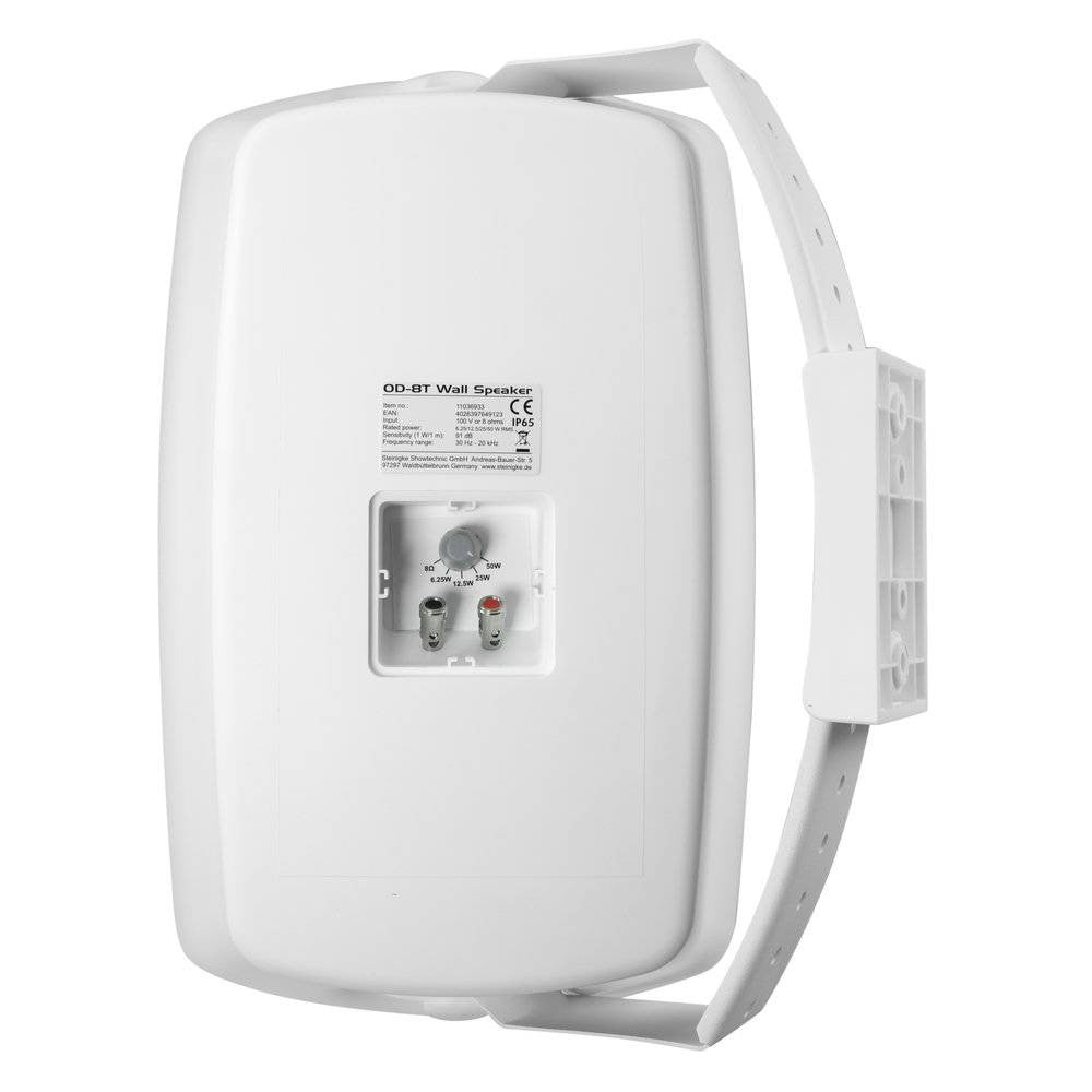 OMNITRONIC OD-8T W Coppia di diffusori a parete weatherproof