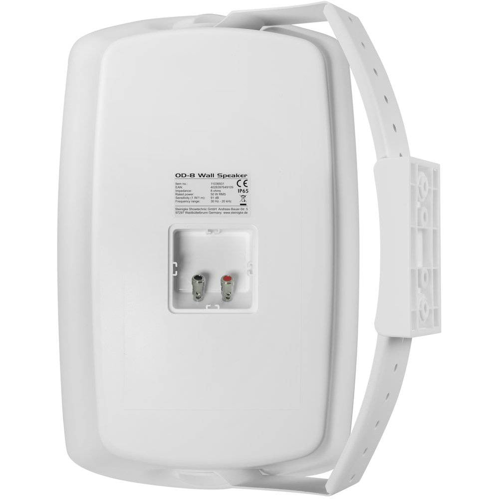 OMNITRONIC OD-8 W Pareja de altavoces de pared resistentes a la intemperie