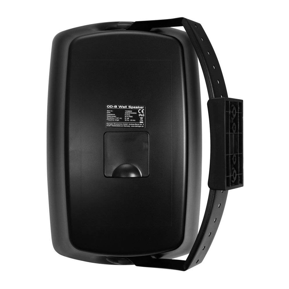 OMNITRONIC OD-8 BK Pareja de altavoces de pared resistentes a la intemperie