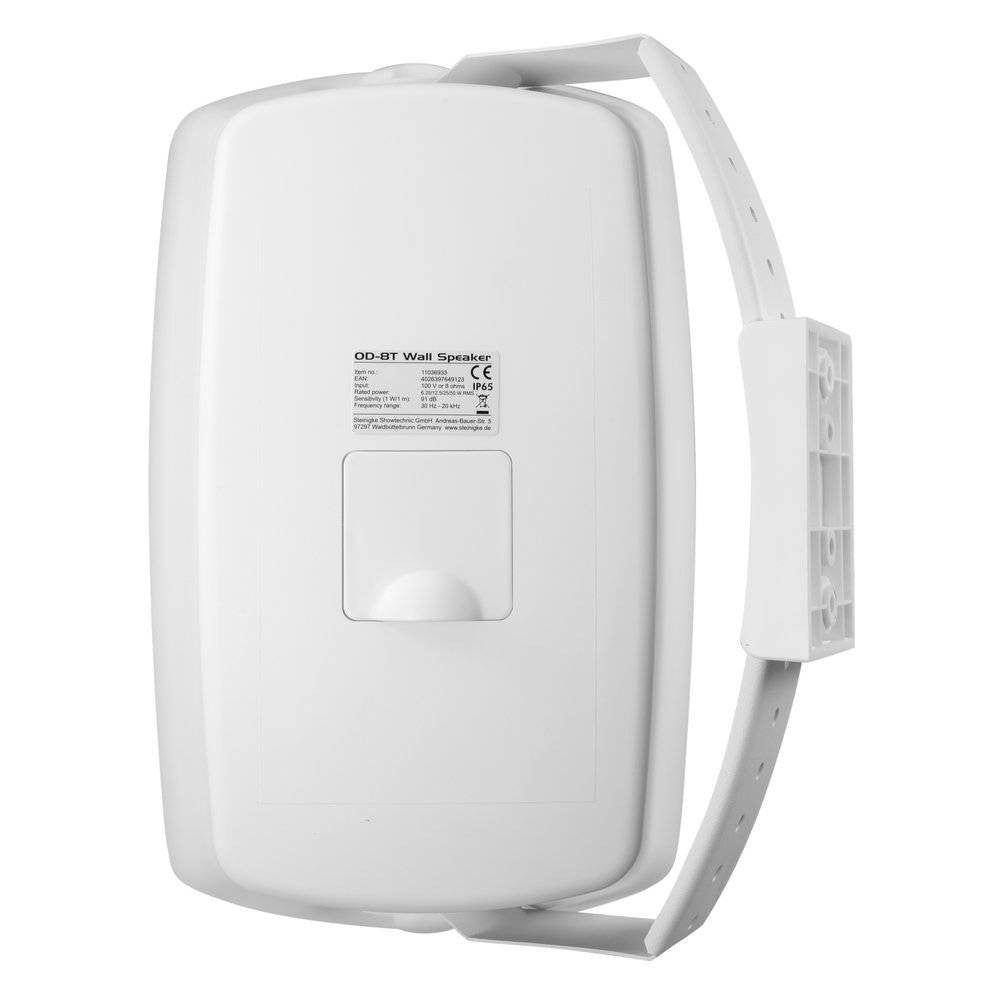 OMNITRONIC OD-8T W Coppia di diffusori a parete weatherproof