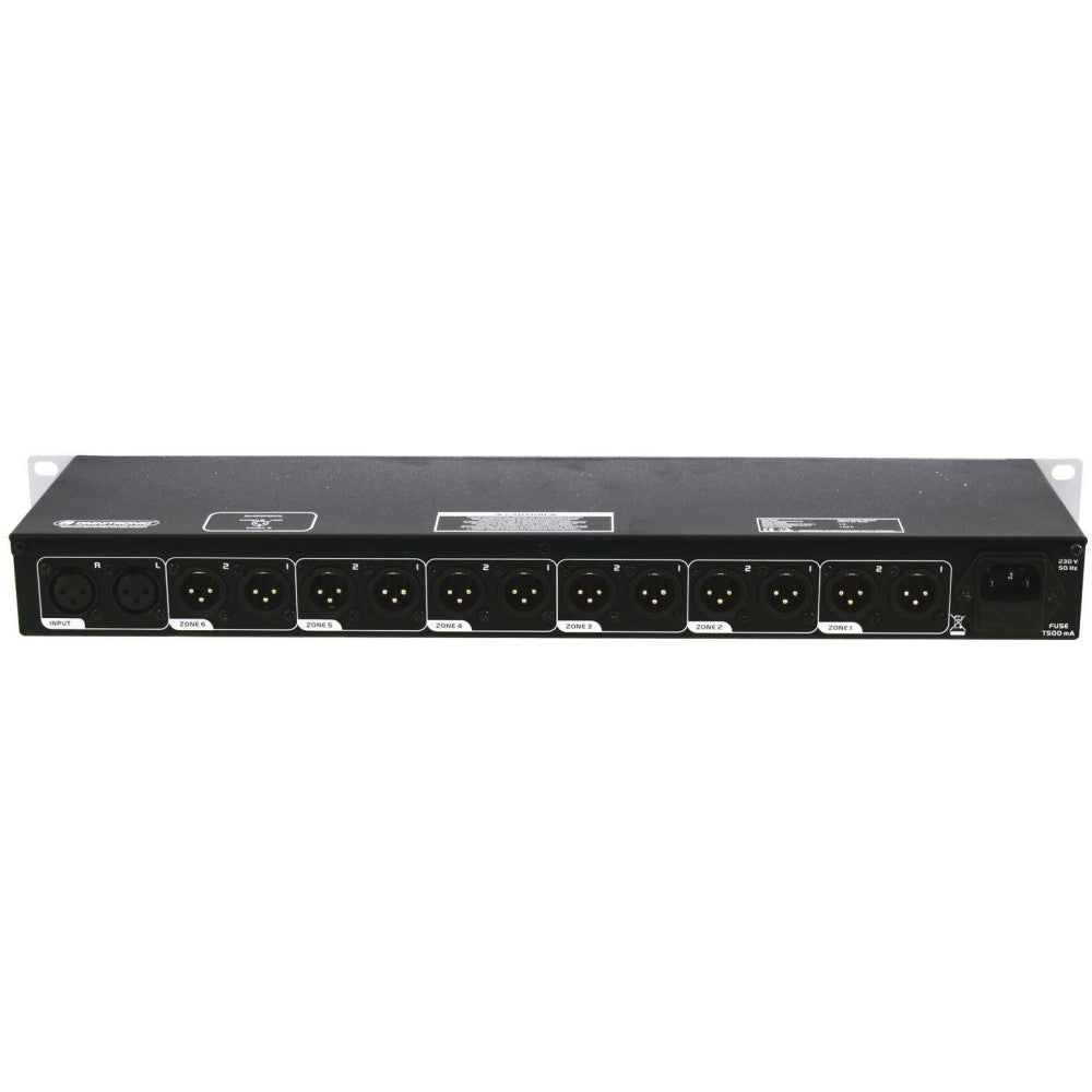 OMNITRONIC ZD-160 Distribuidor de zona 1 IN y 6 OUT