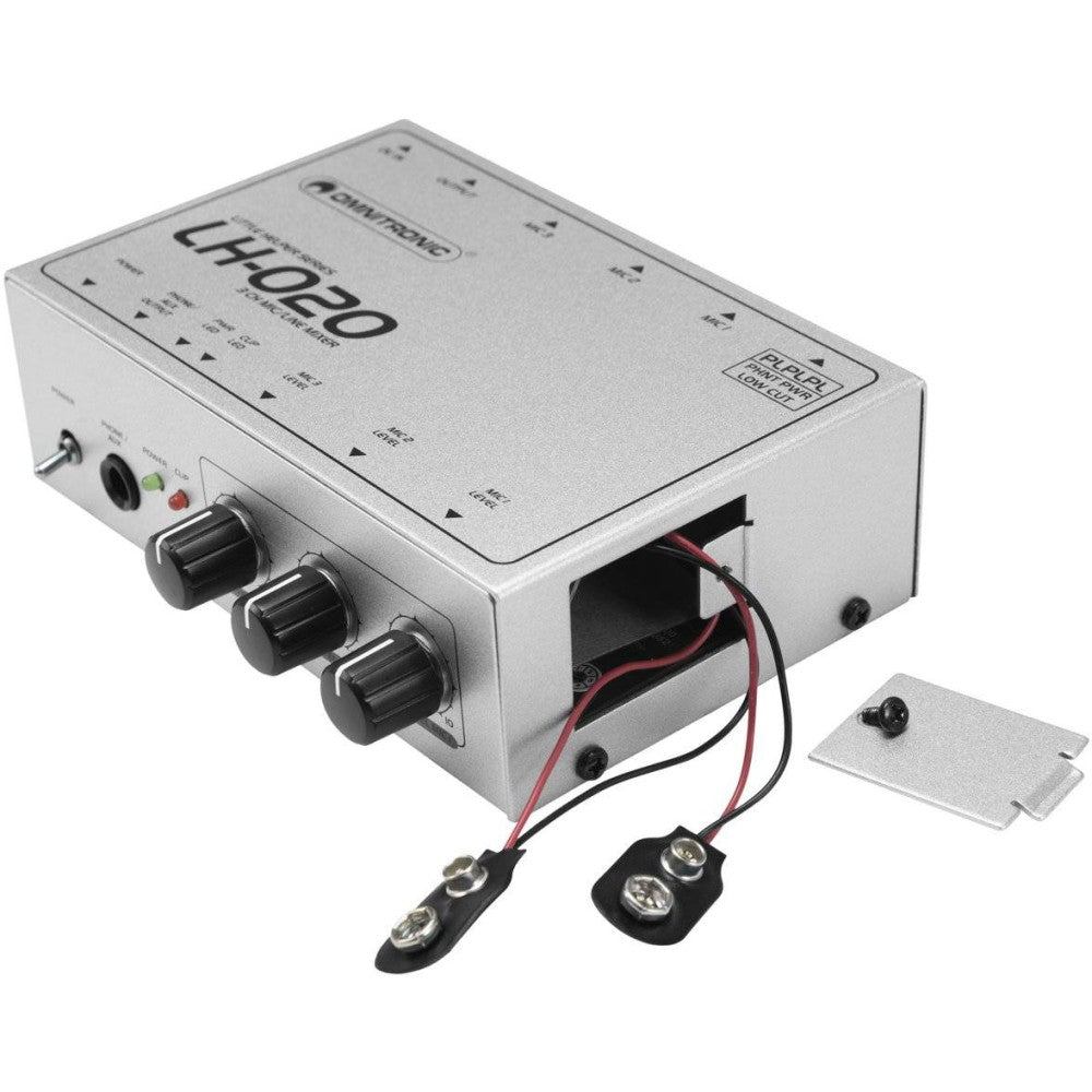 OMNITRONIC LH-020 Mezclador de micrófono de 3 canales
