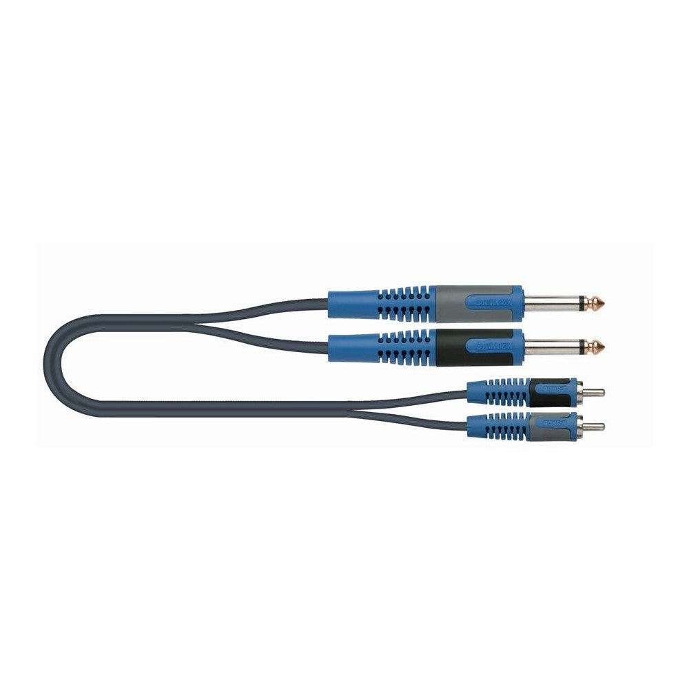 QUIK LOK RKSA/130-5 Cavo da  2 Jack 6.3 mono a 2 RCA M da 5 m