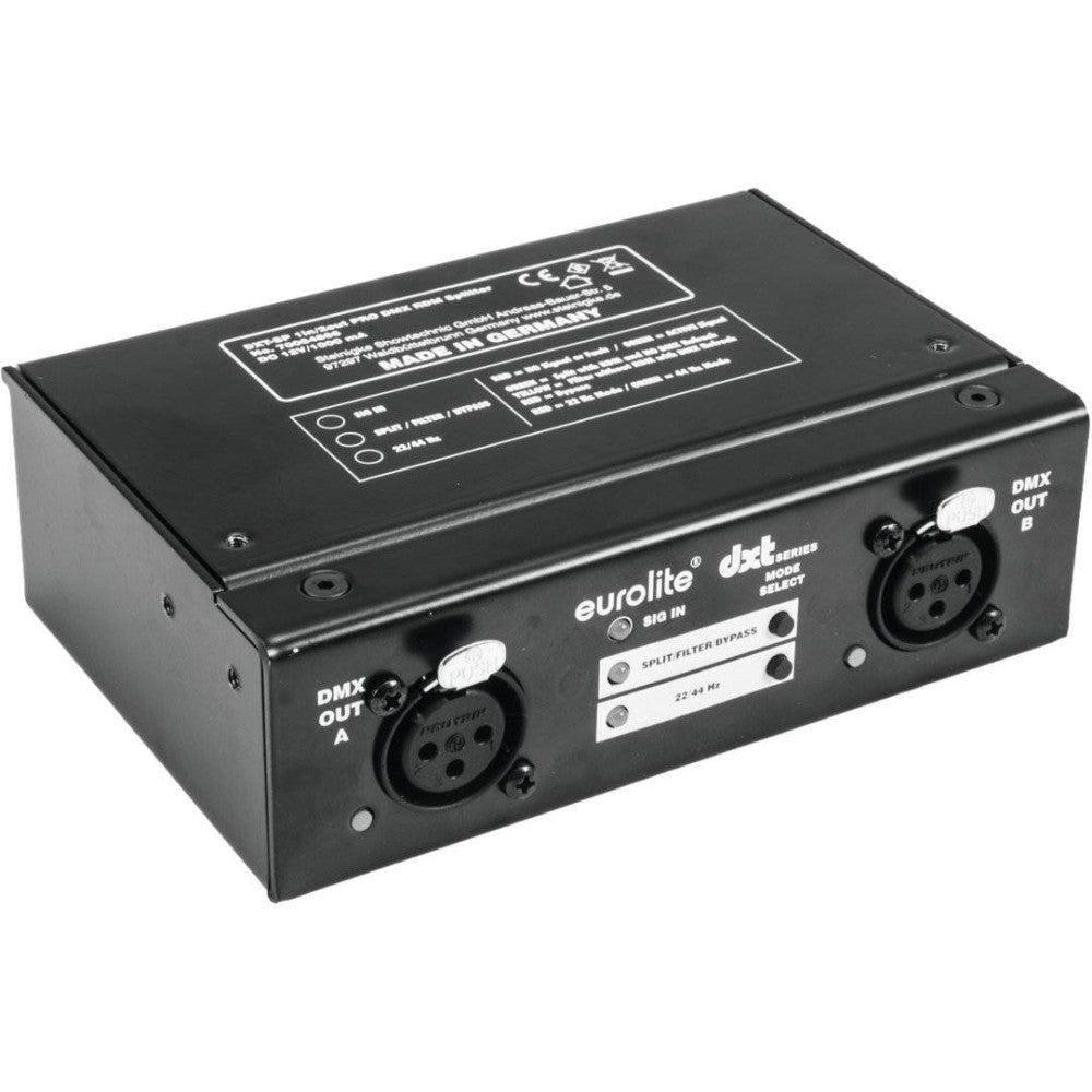 EUROLITE DXT-SP 1in/2out PRO Splitter DMX RDM 3-pin XLR