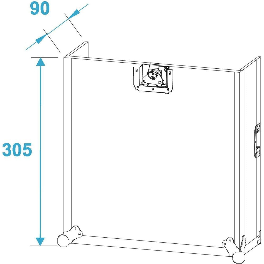 ROADINGER Flightcase Combi para mezclador de 19" y 4 unidades de rack