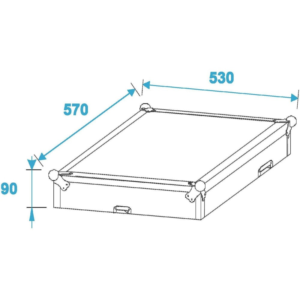 ROADINGER Flightcase Combi para mezclador de 19" y 4 unidades de rack