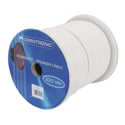 OMNITRONIC SPEAKER CABLE 2x1.5 100M WH