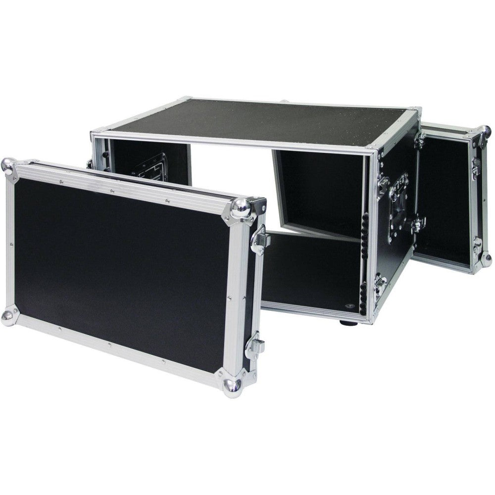 ROADINGER RACK DE EFECTOS CO DD, 6U, 38CM DE PROFUNDIDAD, NEGRO