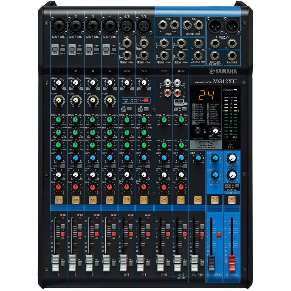 YAMAHA MG12XU Mixer Passivov a 12 Canali con Effetti e Usb