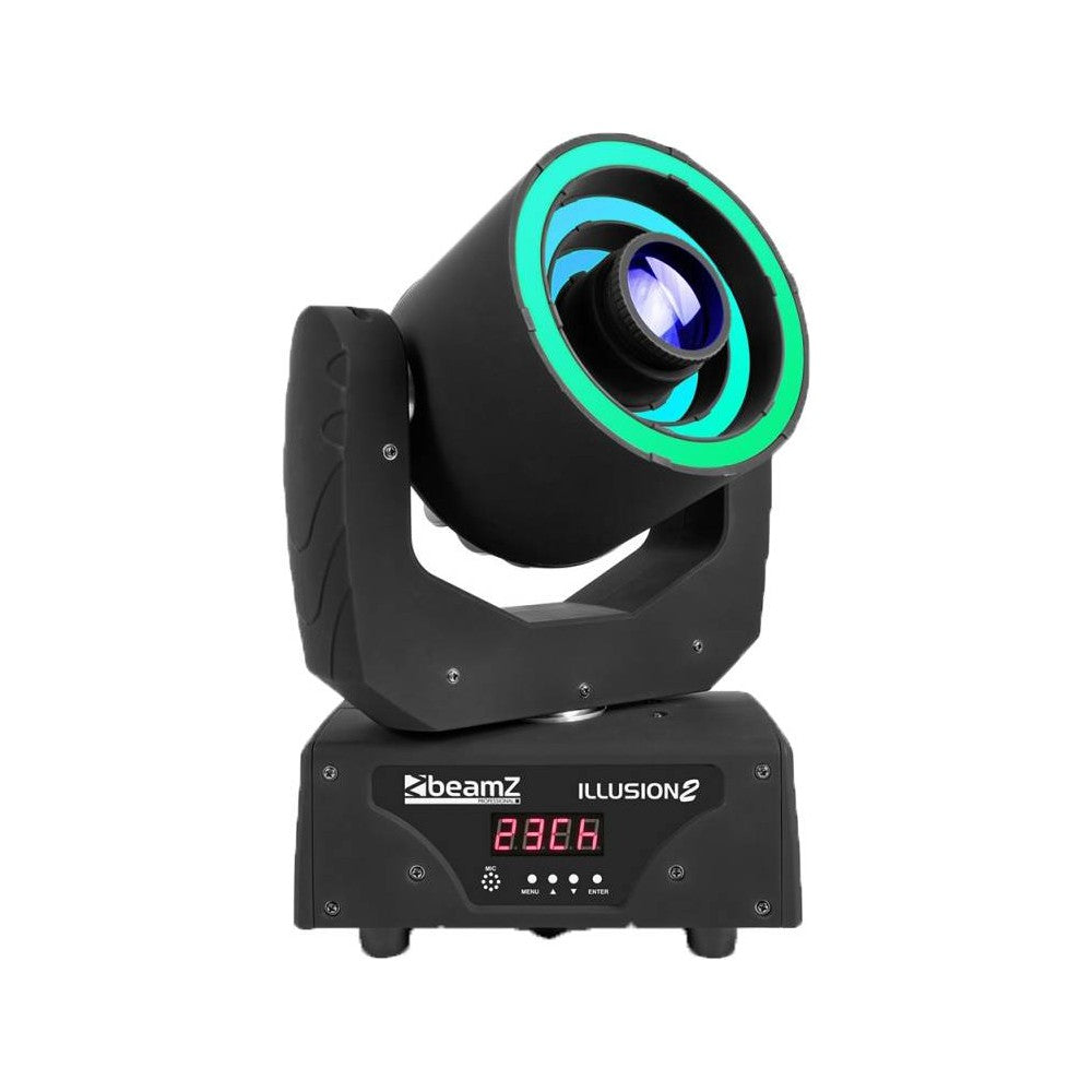 BEAMZ ILLUSION II Moving Head Beam with 3 LED rings