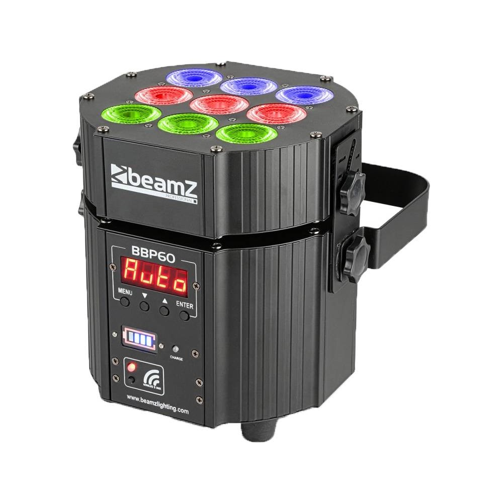 BEAMZ BBP60 UPLIGHTER SET 6PCS Kit de 6 focos RGBWA-UV con flightcase