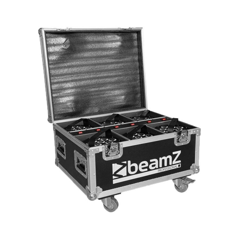 BEAMZ BBP60 UPLIGHTER SET 6PCS Kit de 6 focos RGBWA-UV con flightcase