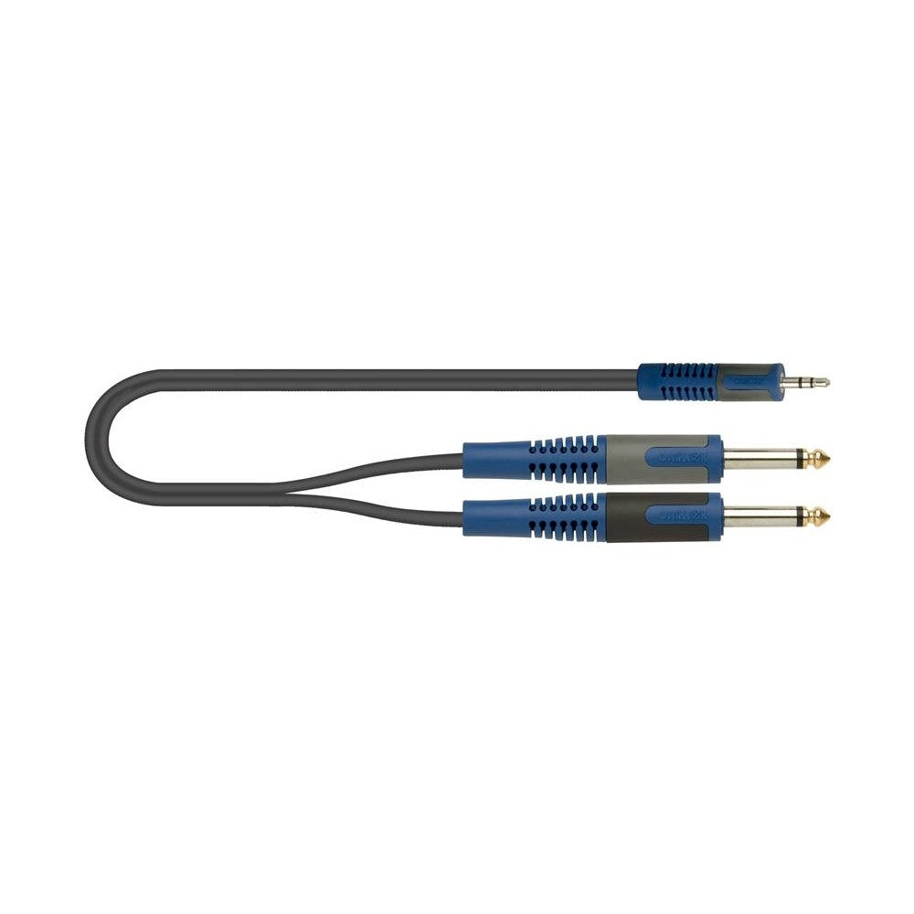 QUIK LOK RKSA/140-1 Cavo adattatore da mini jack stereo a doppio jack mono