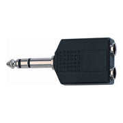 QUIK LOK AD/76 Adattatore da 2 Jack 6.3 mm stereo femmina a Jack 6.3 mm stereo