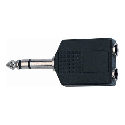 QUIK LOK AD/76 Adaptador de 2 jacks estéreo hembra de 6.3 mm a jack estéreo de 6.3 mm