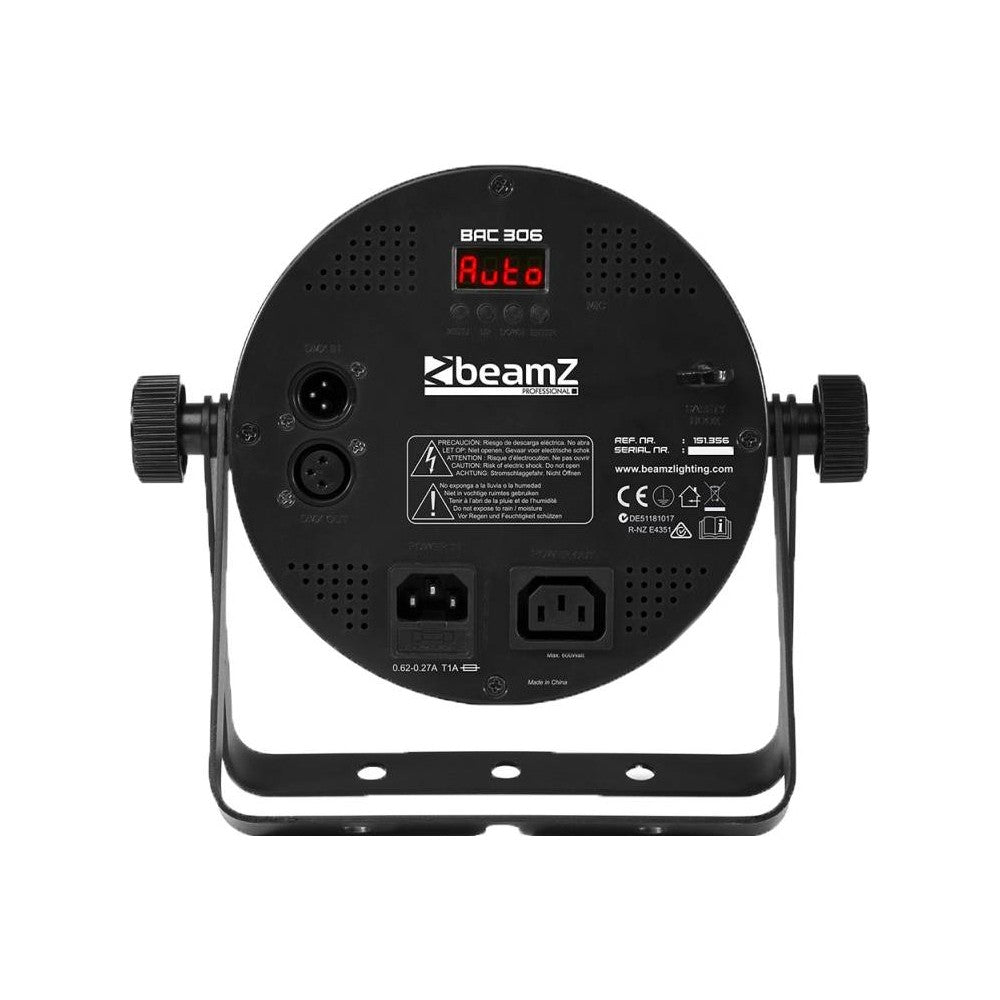 BEAMZ BAC306 Faro LED PAR RGBWA-UV DMX IRC