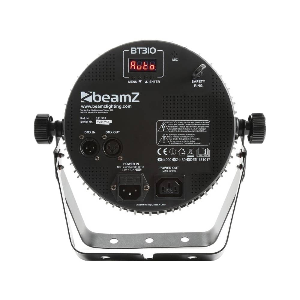 BEAMZ BT310 Faro LED Flat PAR RGBA DMX IRC