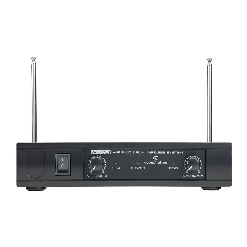 RADIOMIC. VHF DOPPIO SOUNDSATION WF-V21PPB 2 BODYPACK + HEADSET 205.75 - 208.80MHz