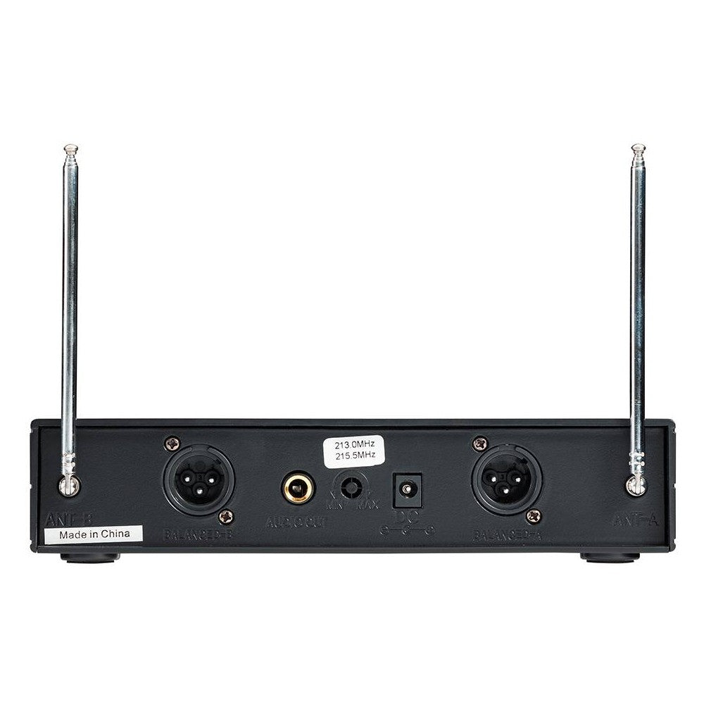 RADIOMIC. VHF DOPPIO SOUNDSATION WF-V21PPA 2 BODYPACK + HEADSET 213.0 - 215.5MHz