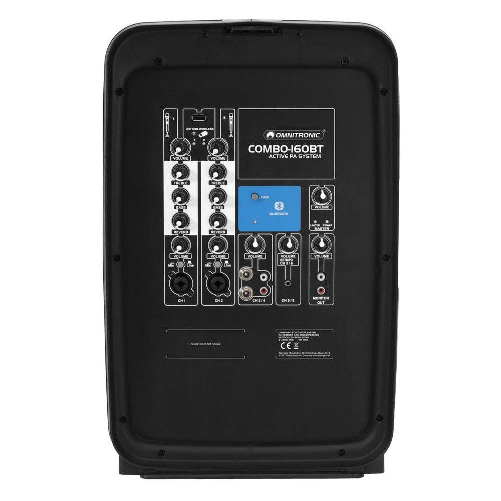 OMNITRONIC COMBO-160BT Active speaker system with Bluetooth