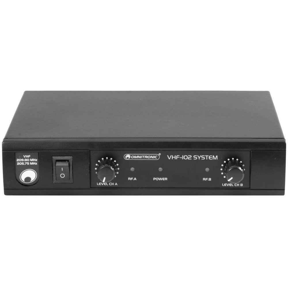 OMNITRONIC VHF-102 2-channel VHF wireless microphone system