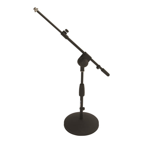 Quik Lok A495 BK EU Asta microfonica bassa con base tonda in ghisa