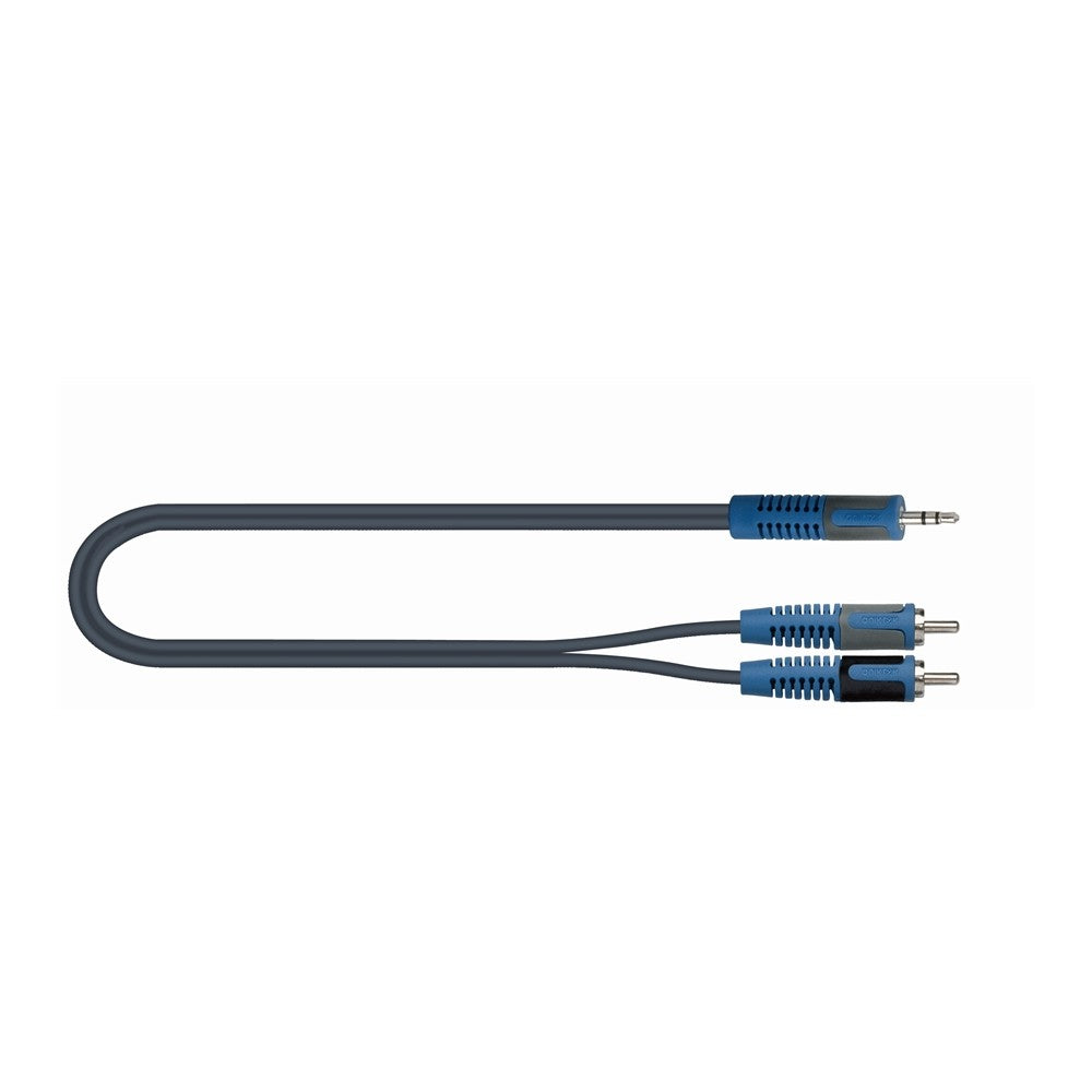 Quik Lok RKSA/150-5 Cavo assemblato adattatore Jack 3.5 stereo/2 RCA maschio