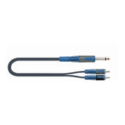 Quik Lok RKSA/160-5 Cavo assemblato adattatore Jack 6.3 mono/2 RCA maschio