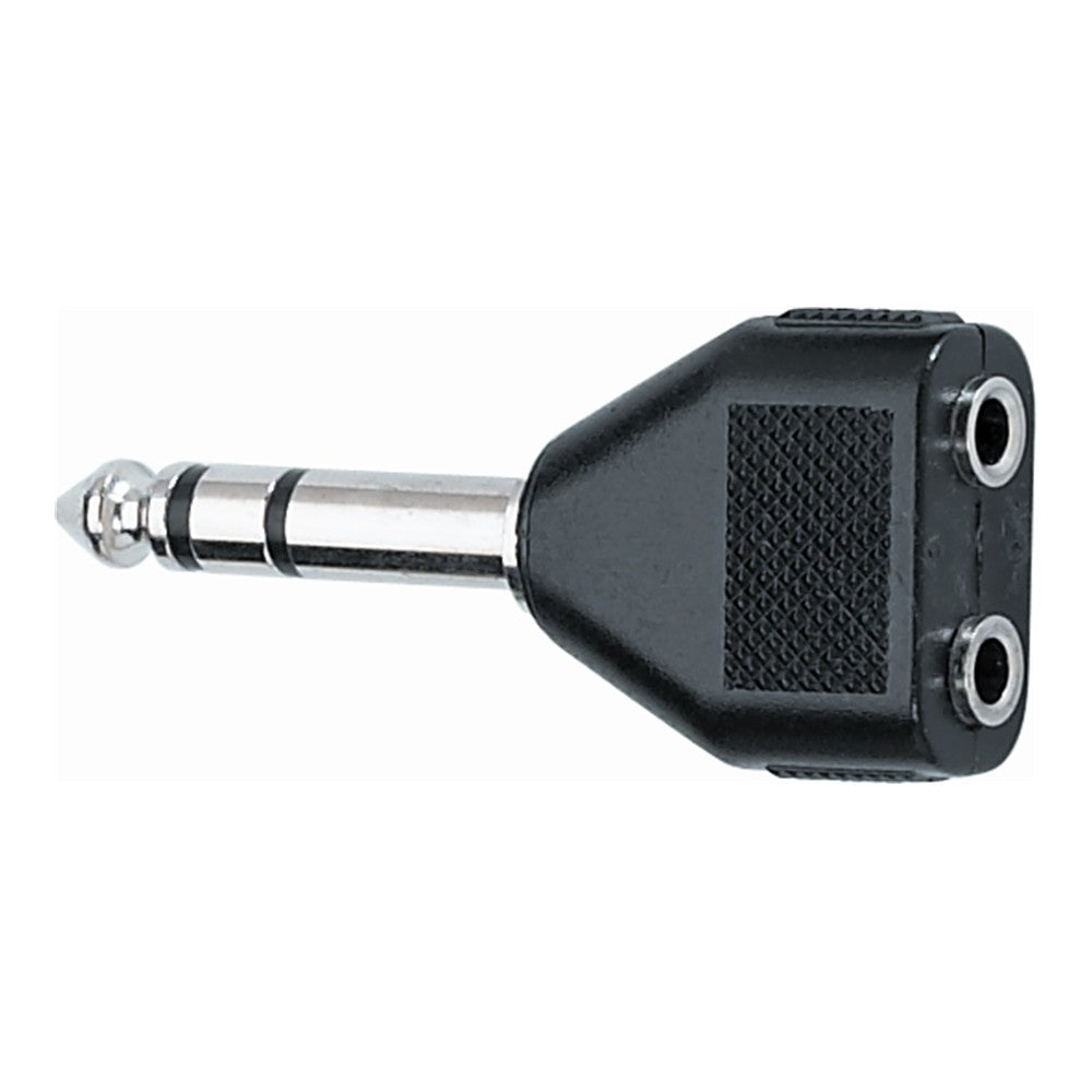 Quik Lok AD/23 Adattatore audio Jack 6.3 mm stereo / 2 Jack 3.5 mm stereo femmina