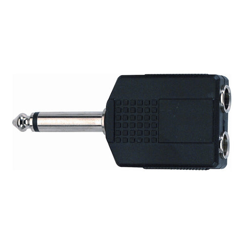 Quik Lok AD/72 Adaptador de audio 2 Jack 6.3 mm mono hembra/Jack 6.3 mm mono