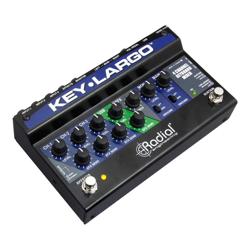 RADIAL ENGINEERING KEY-LARGO Keyboard Mixer