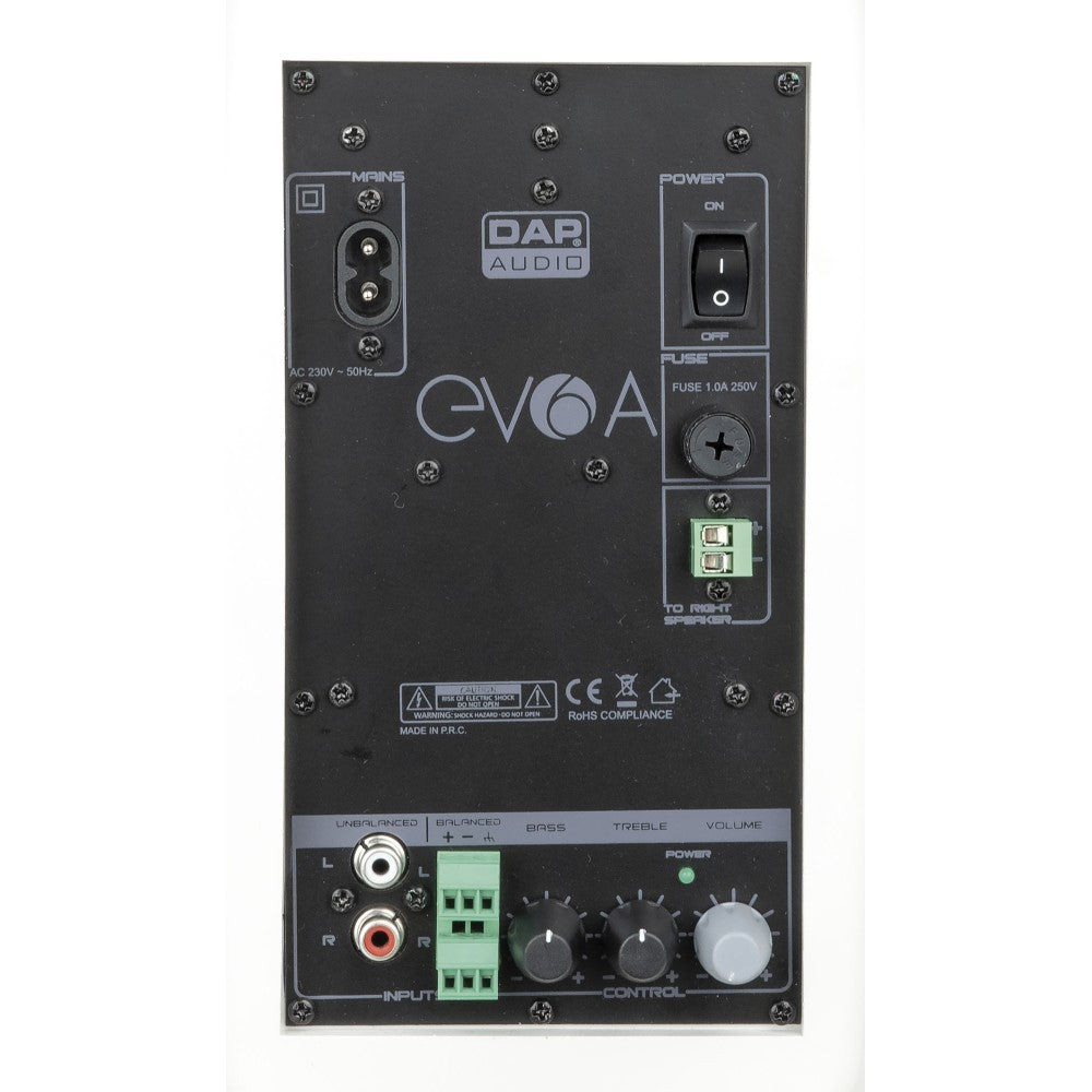 DAP-Audio EVO 6A Set di altoparlanti attivi, 40W Bianco