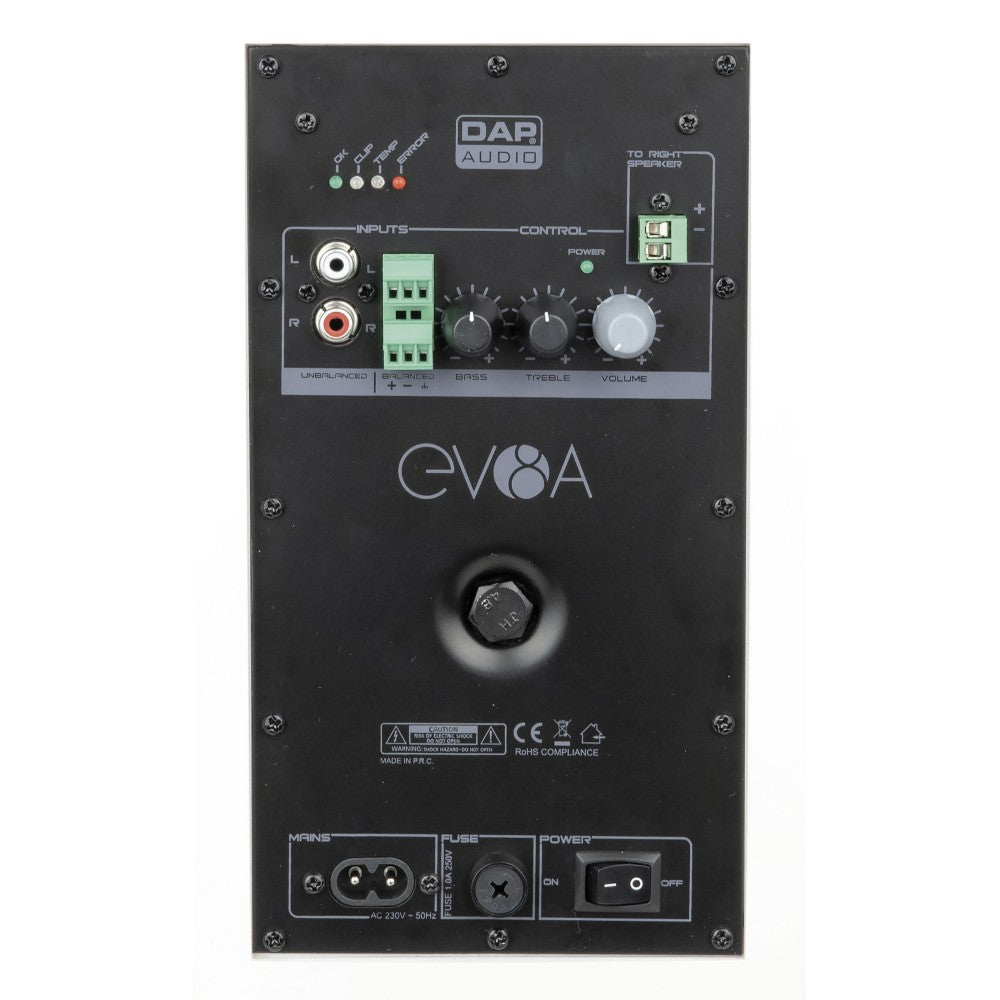 DAP-Audio EVO 8A Juego de altavoces activos, 80W Blanco