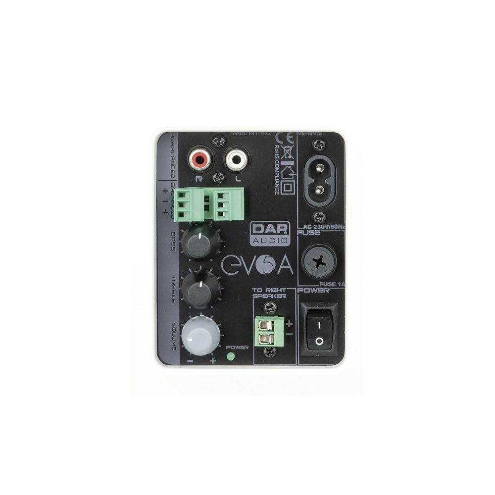 DAP-Audio EVO 5A Set di altoparlanti attivi, 25W Bianco