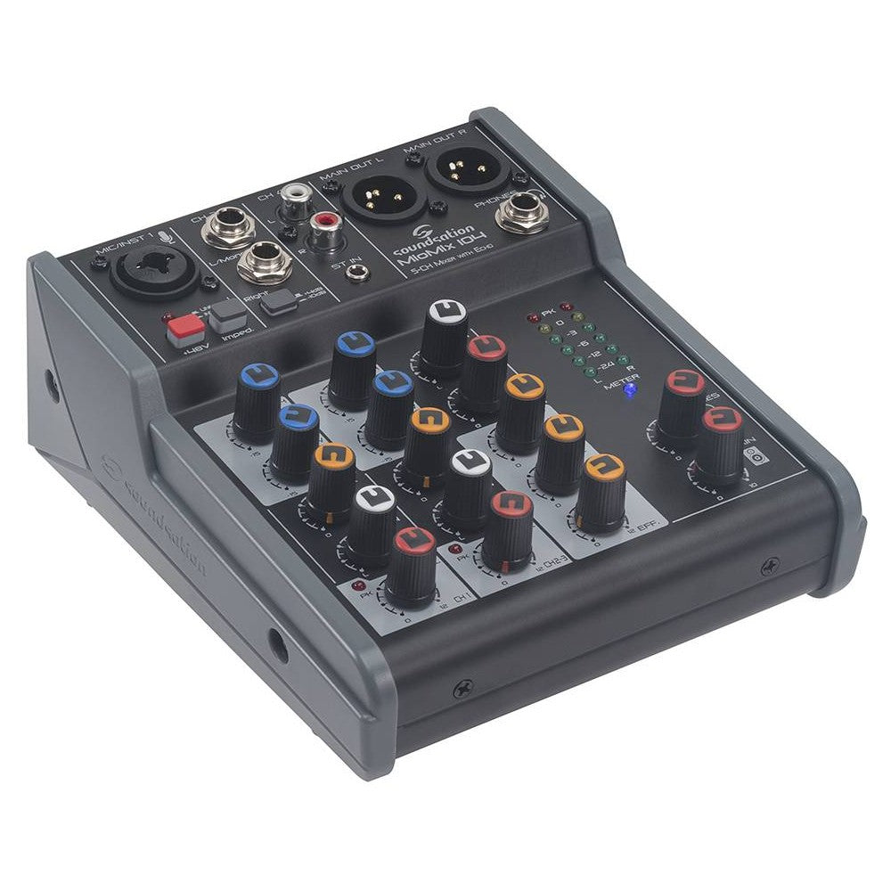 SOUNDSATION MIOMIX 104 Mixer a 5 Canali con Effetto Eco Digitale