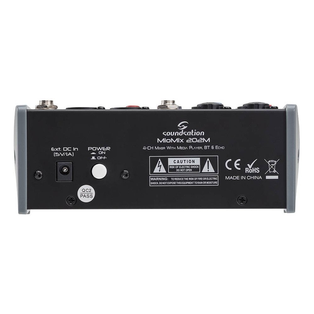 SOUNDSATION MIOMIX 202M Mixer Professionale a 4 Canali con Bluetooth