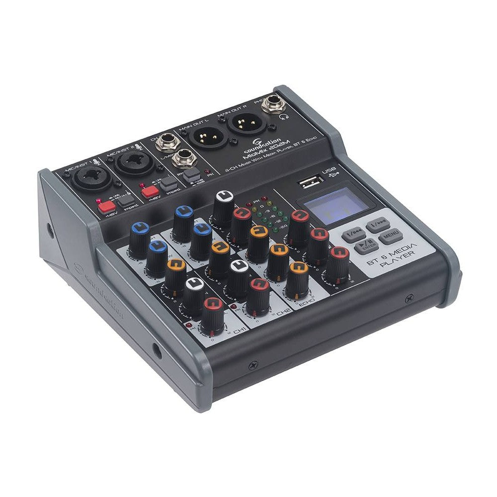 SOUNDSATION MIOMIX 202M Mixer Professionale a 4 Canali con Bluetooth
