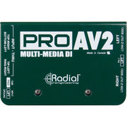 RADIAL ENGINEERING PRO-AV2 DI box stereo passiva per multimedia